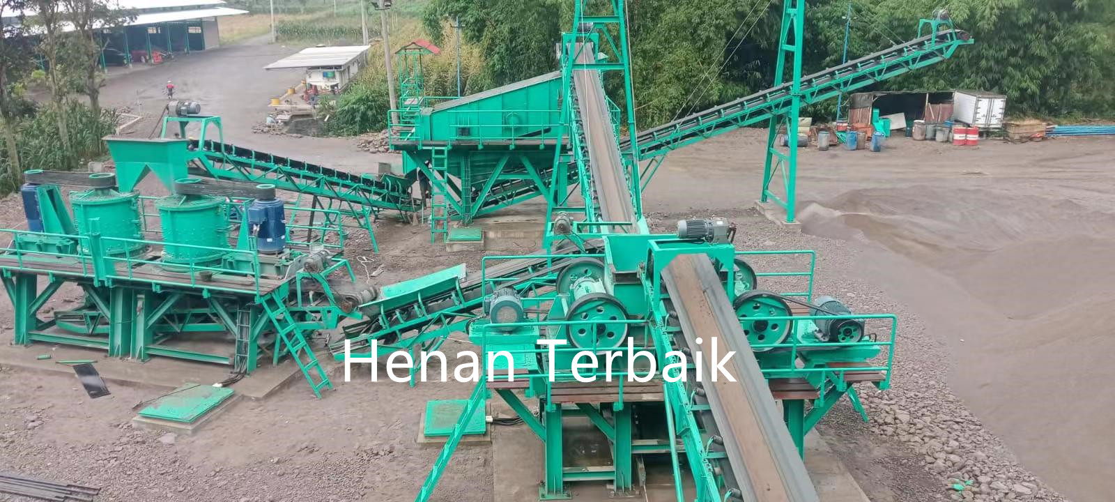 Gravel crushing plant